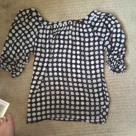 Lots of Love by Speechless scoop neck blouse polka dots - Picture 4 of 4